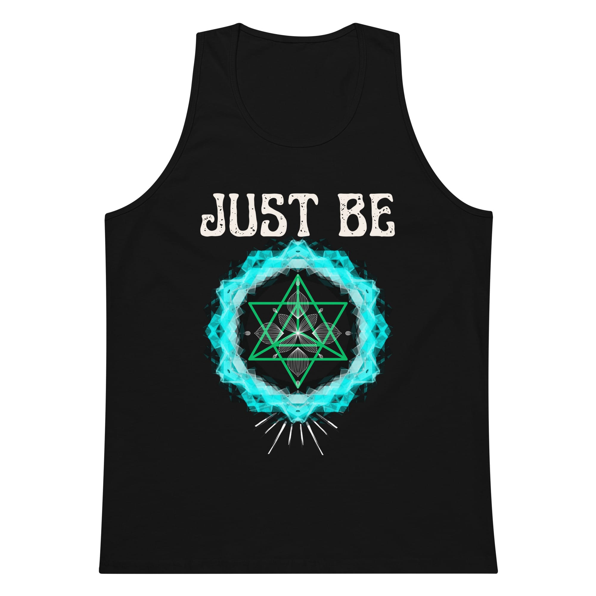 mens-premium-tank-top-black-front-6a4848e1a23f7.jpg Just Be - Image 1